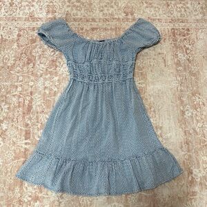 Eyelet Cotton Off Shoulder Dress
